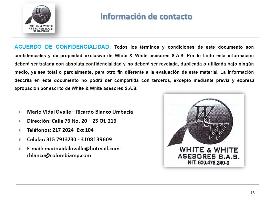 Información de contacto