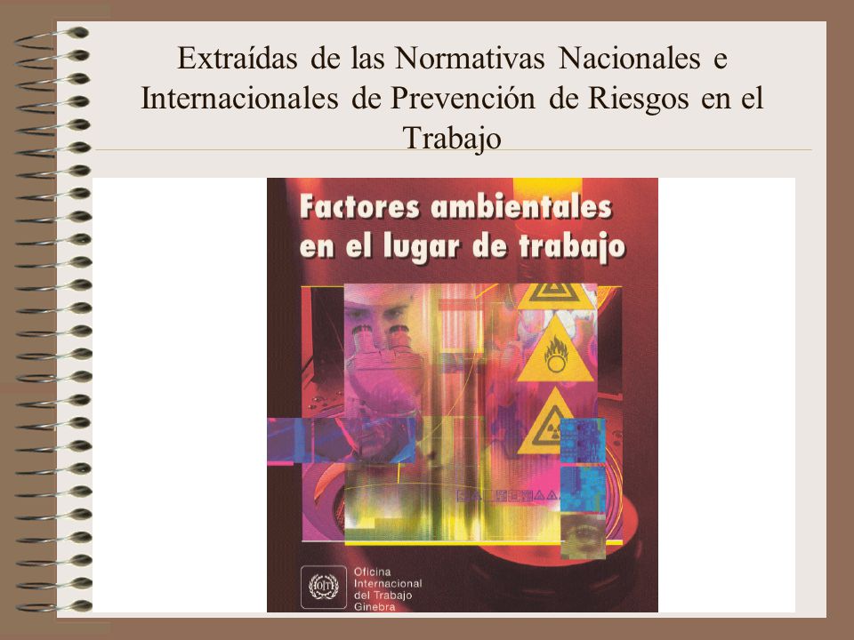 Extraídas de las Normativas Nacionales e Internacionales de Prevención de Riesgos en el Trabajo