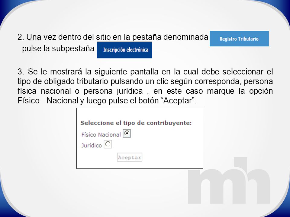 2. Una vez dentro del sitio en la pestaña denominada pulse la subpestaña 3.