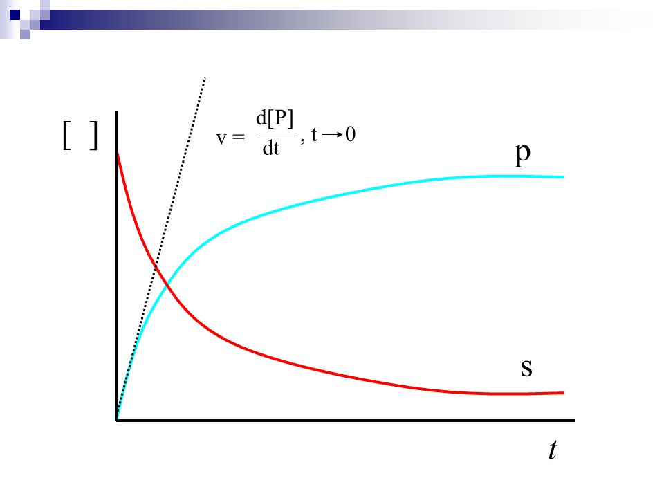 dt t s p [ ] d[P] v = , t 0 38