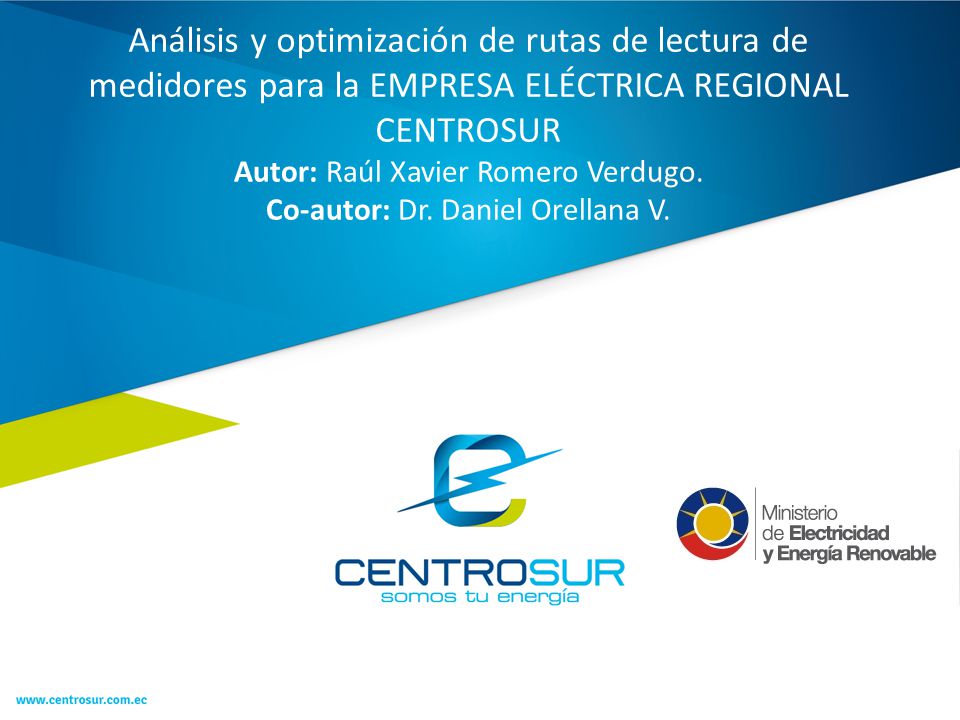 Análisis y optimización de rutas de lectura de medidores para la EMPRESA ELÉCTRICA REGIONAL CENTROSUR