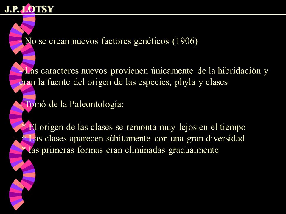 J.P. LOTSY - No se crean nuevos factores genéticos (1906)