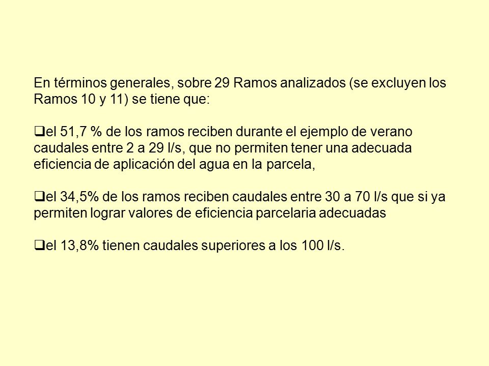 En términos generales, sobre 29 Ramos analizados (se excluyen los Ramos 10 y 11) se tiene que: