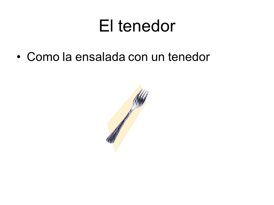 El tenedor Como la ensalada con un tenedor