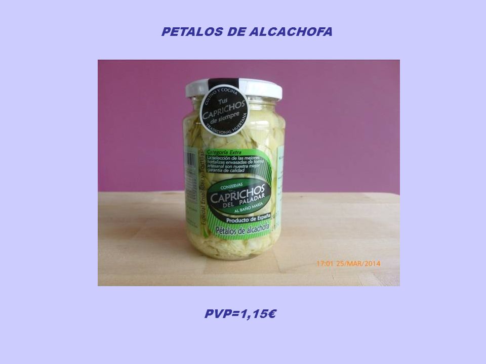 PETALOS DE ALCACHOFA PVP=1,15€
