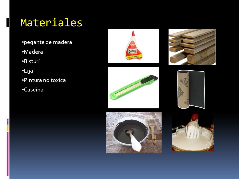 Materiales pegante de madera Madera Bisturí Lija Pintura no toxica