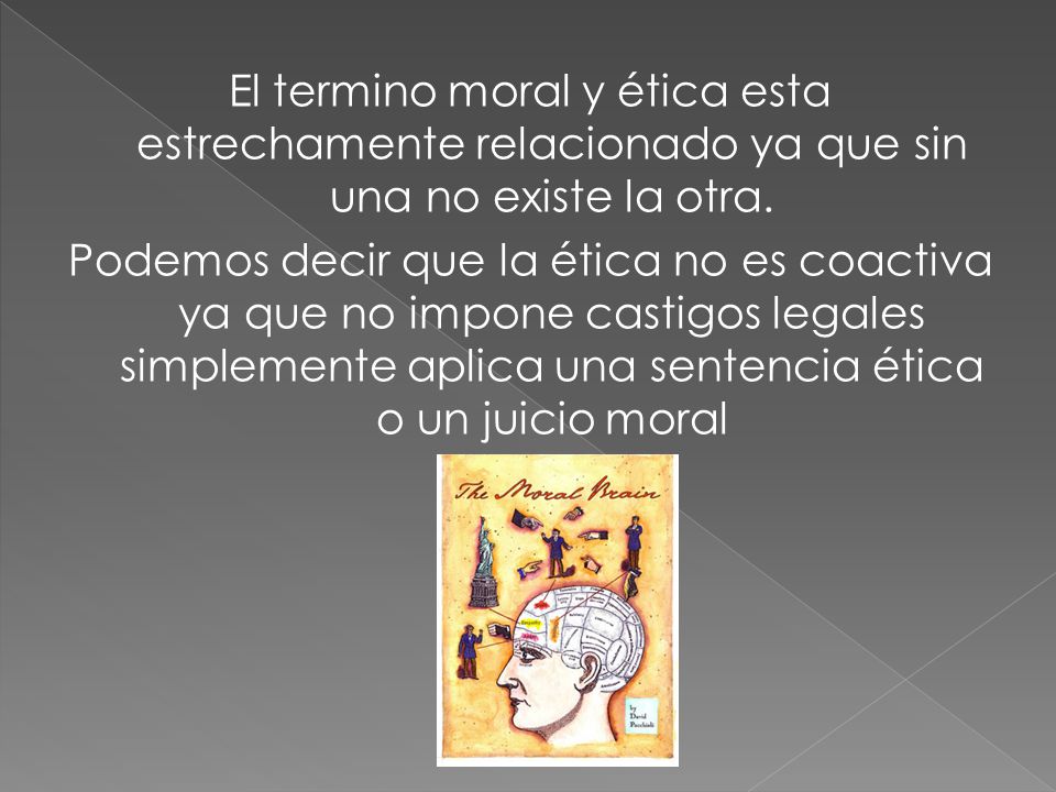 El termino moral y ética esta estrechamente relacionado ya que sin una no existe la otra.