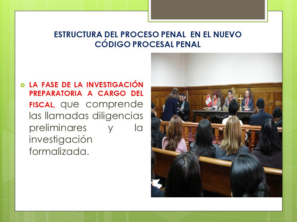 ESTRUCTURA DEL PROCESO PENAL EN EL NUEVO CÓDIGO PROCESAL PENAL