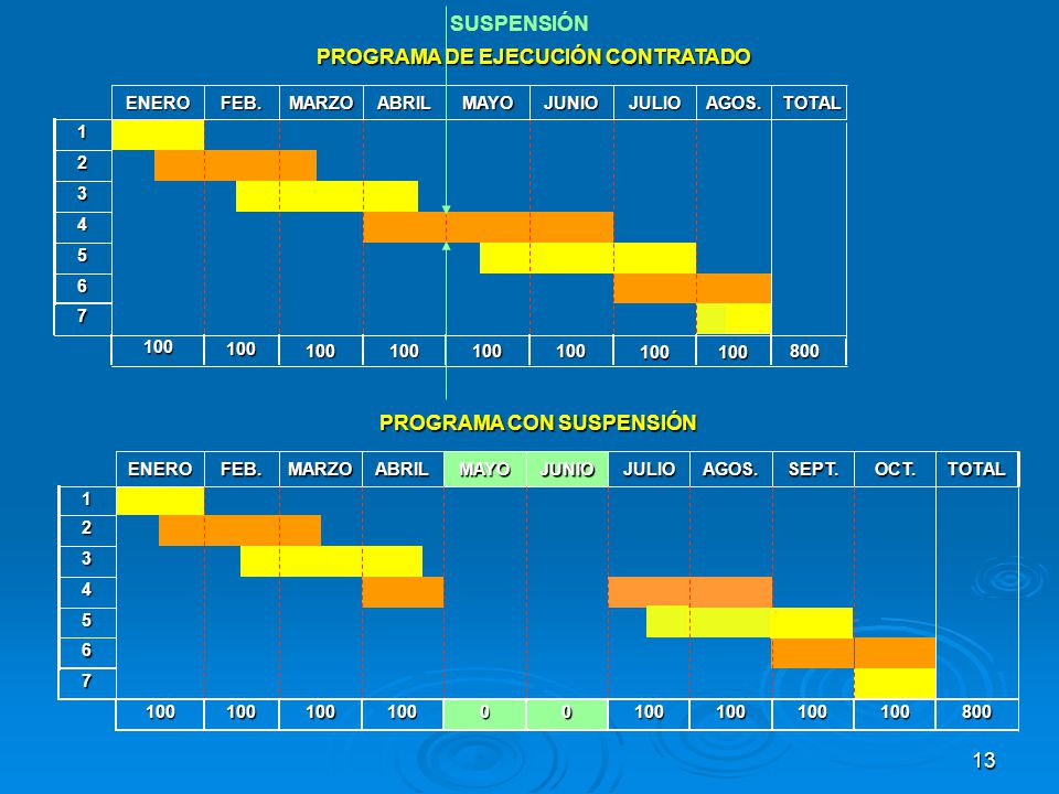 PROGRAMA DE EJECUCIÓN CONTRATADO PROGRAMA CON SUSPENSIÓN