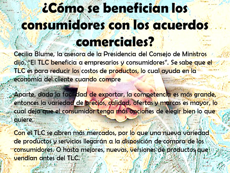 ¿Cómo se benefician los consumidores con los acuerdos comerciales