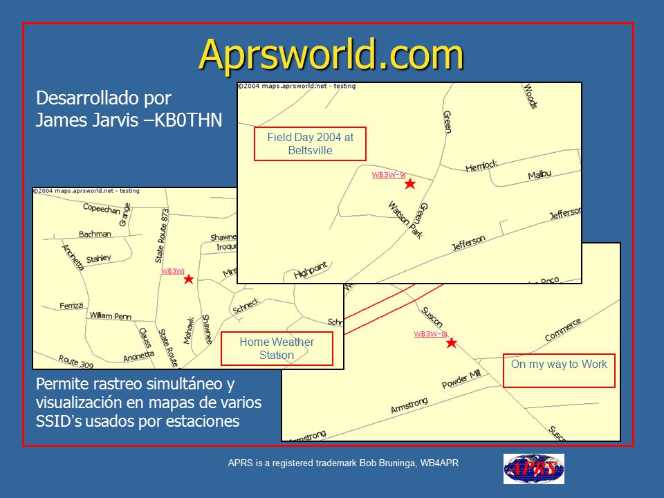 Aprsworld.com Desarrollado por James Jarvis –KB0THN
