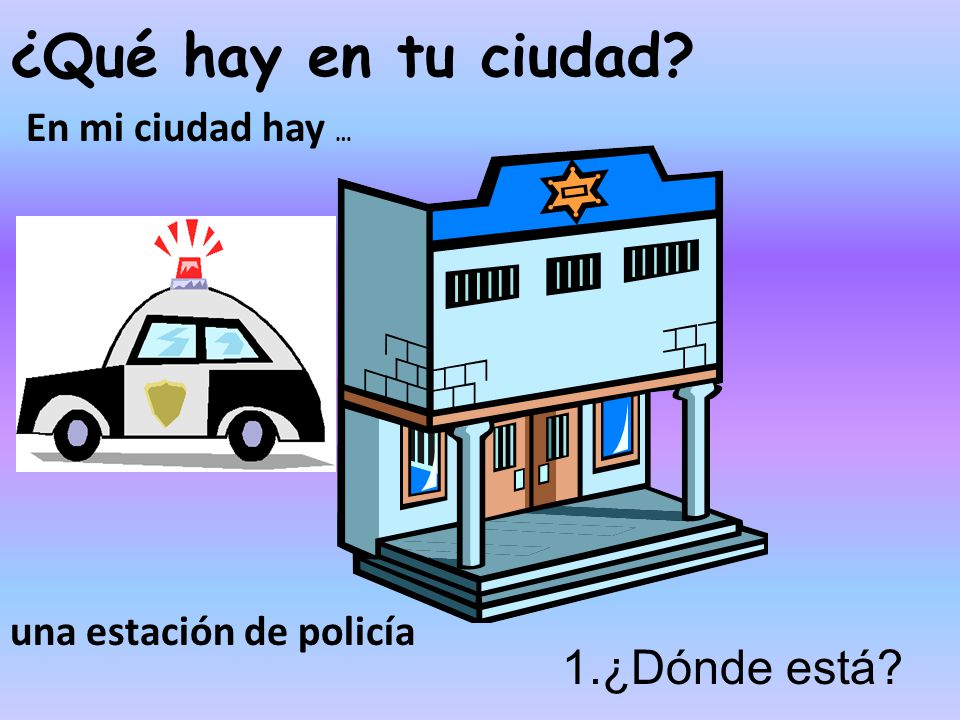 ¿Qué hay en tu ciudad 1.¿Dónde está En mi ciudad hay …