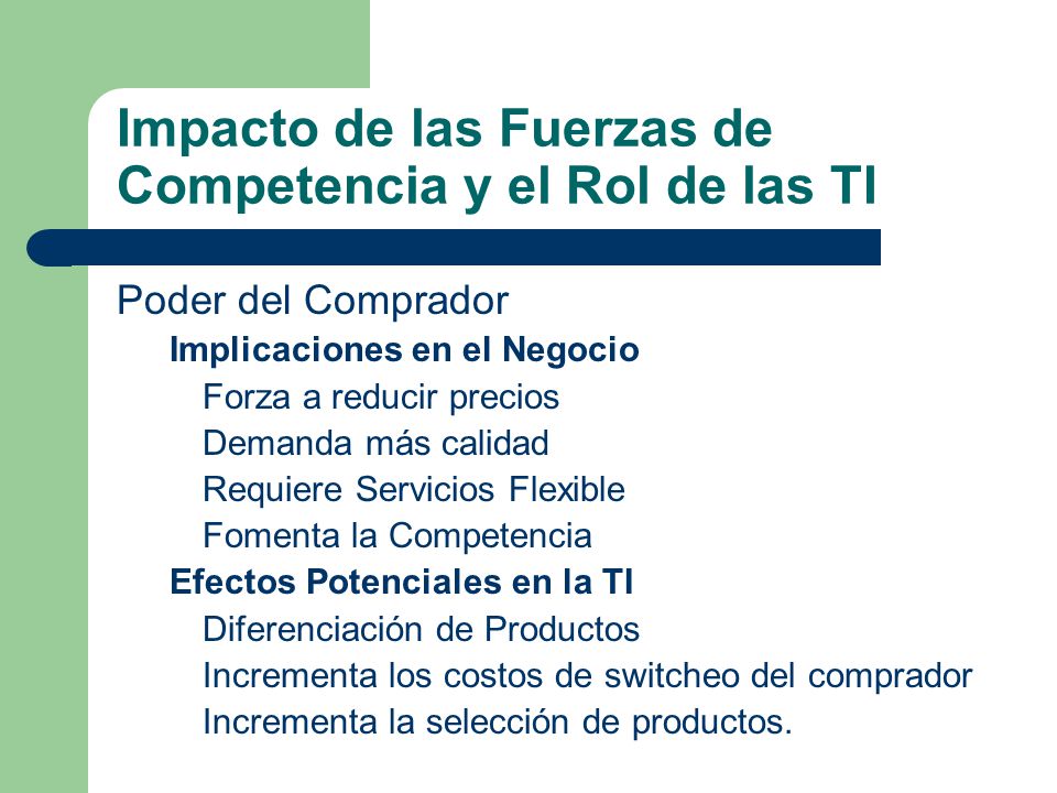 Impacto de las Fuerzas de Competencia y el Rol de las TI