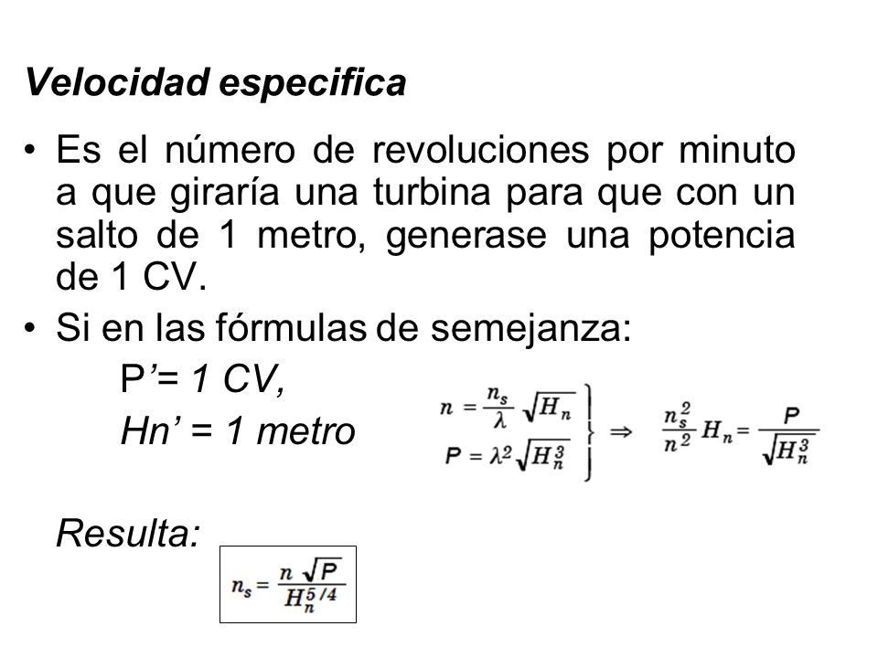 Velocidad especifica