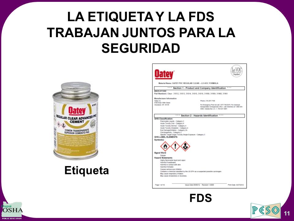 LA ETIQUETA Y LA FDS TRABAJAN JUNTOS PARA LA SEGURIDAD
