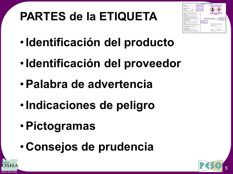 Identificación del producto Identificación del proveedor