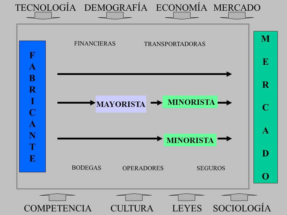 TECNOLOGÍA DEMOGRAFÍA ECONOMÍA MERCADO M E R C A D O F A B R I C N T E