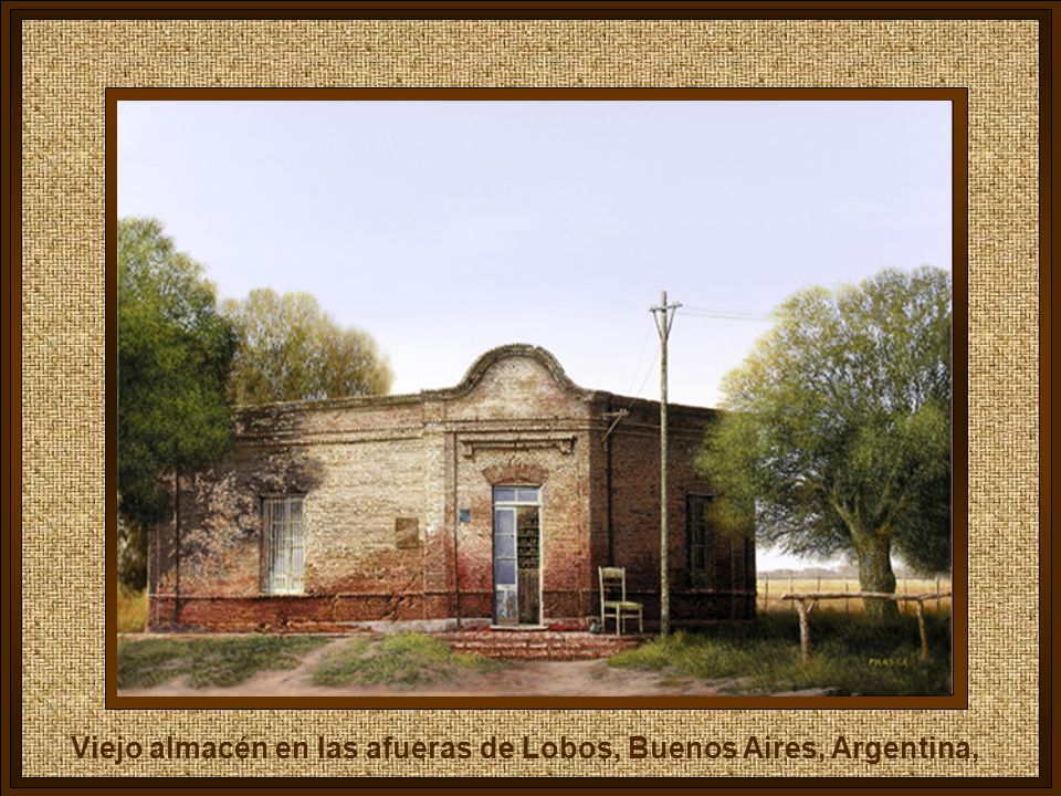 Viejo almacén en las afueras de Lobos, Buenos Aires, Argentina,