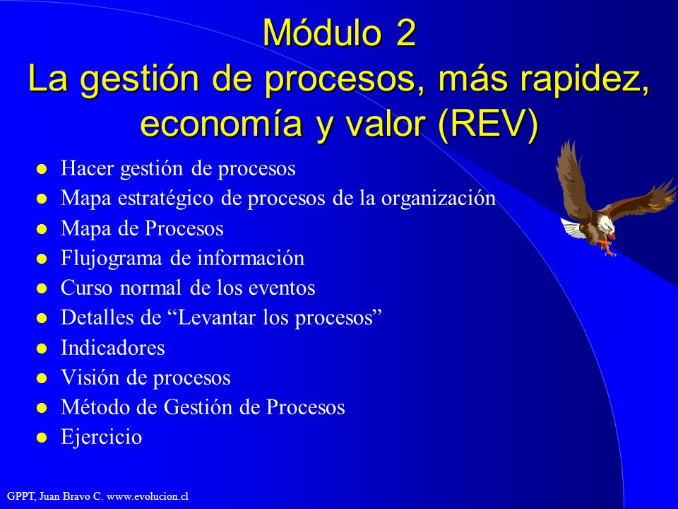 Módulo 2 La gestión de procesos, más rapidez, economía y valor (REV)