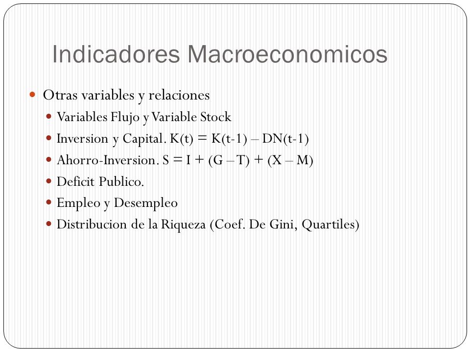 Indicadores Macroeconomicos
