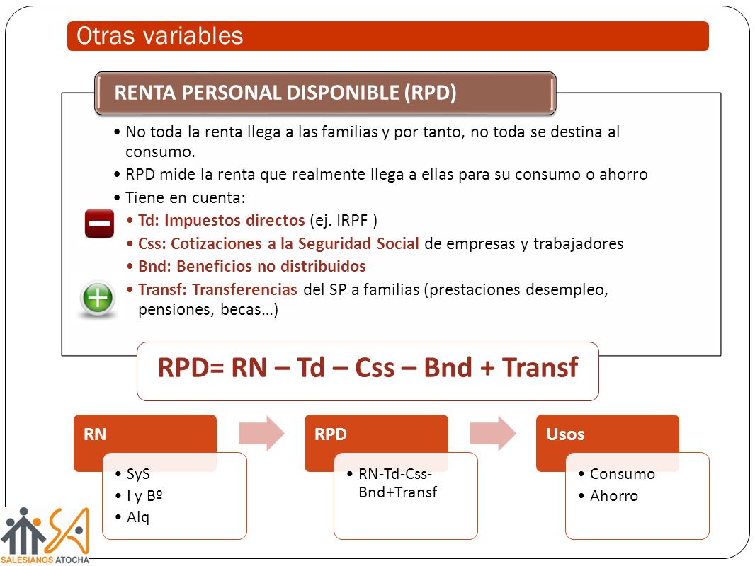 RPD= RN – Td – Css – Bnd + Transf