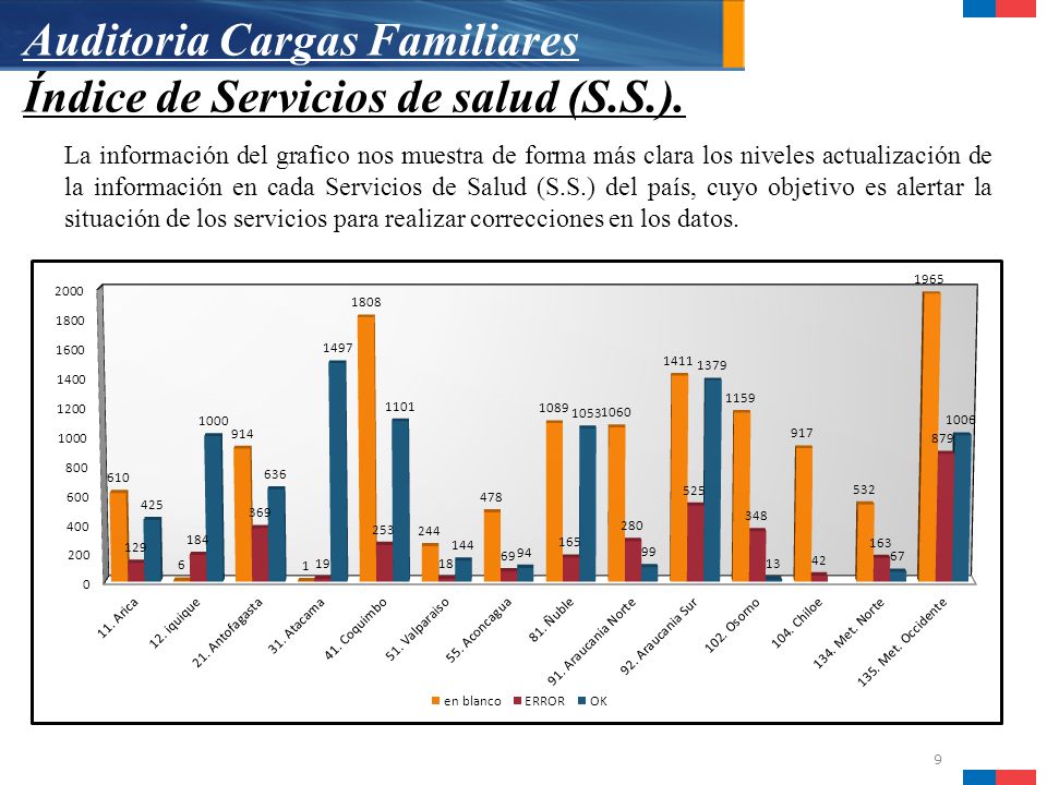 Auditoria Cargas Familiares Índice de Servicios de salud (S.S.).