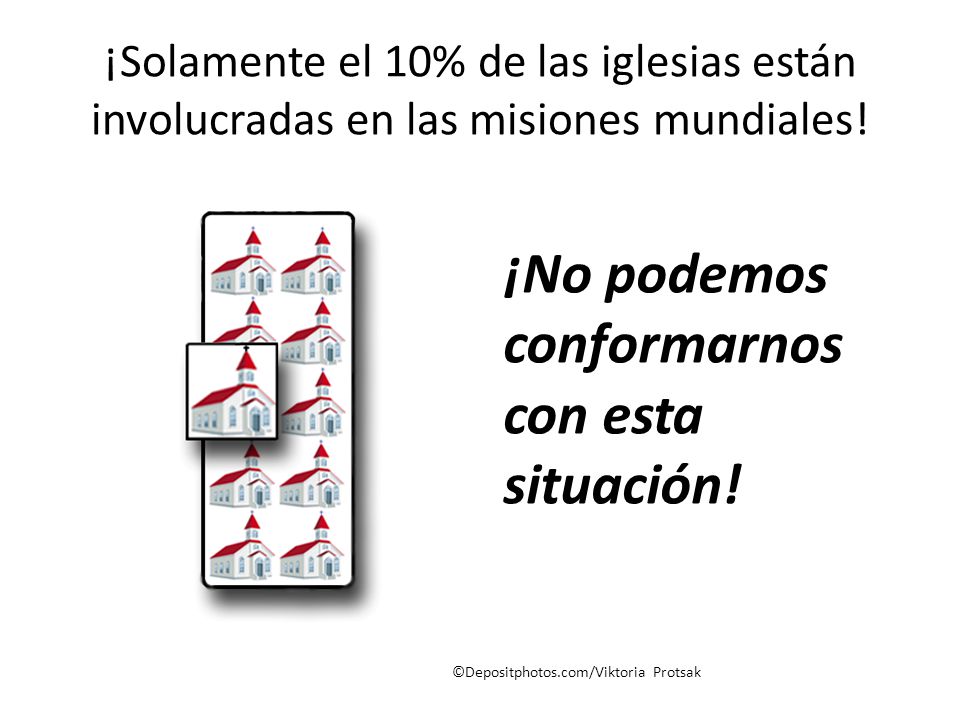 ¡Solamente el 10% de las iglesias están involucradas en las misiones mundiales!