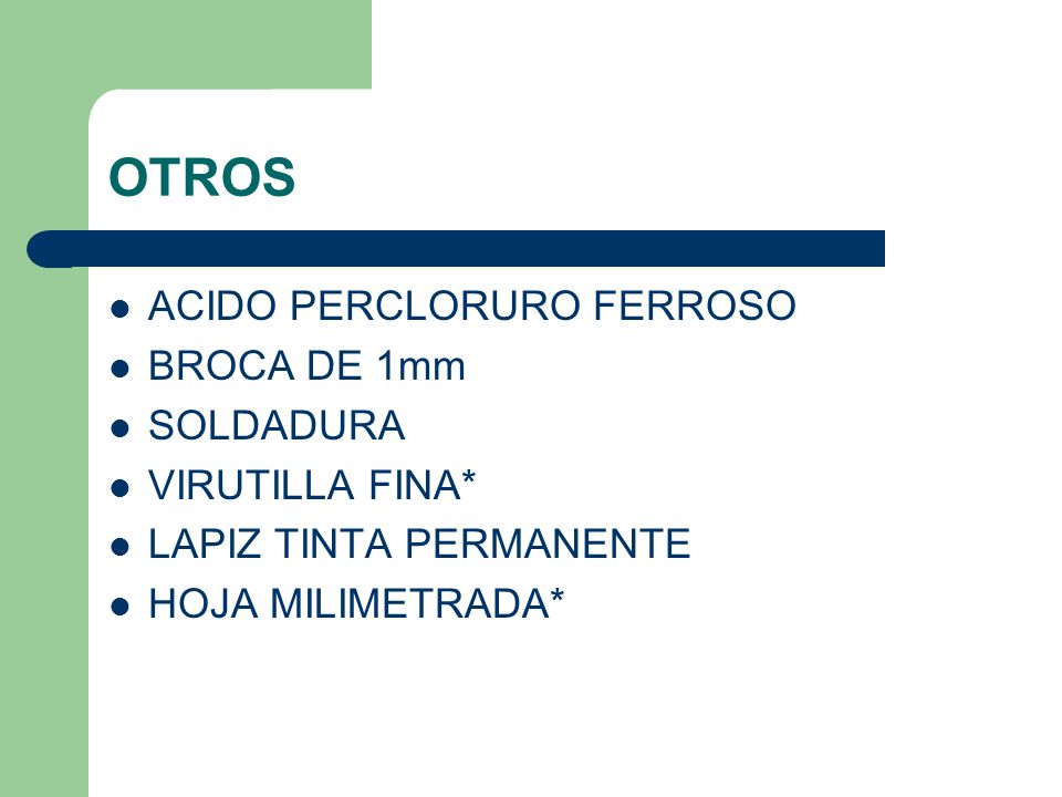 OTROS ACIDO PERCLORURO FERROSO BROCA DE 1mm SOLDADURA VIRUTILLA FINA*