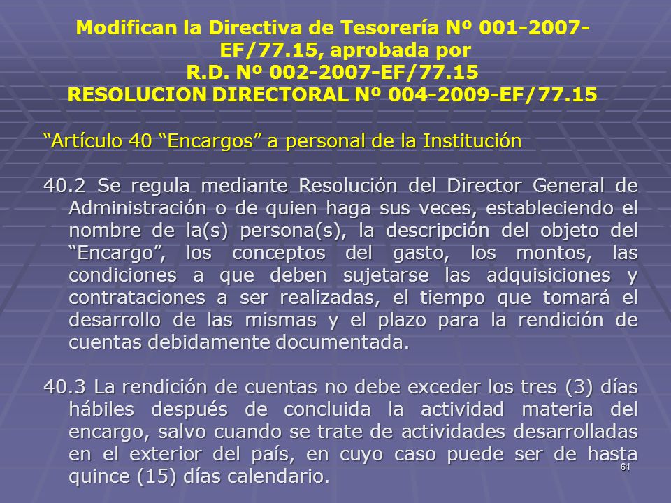 Modifican la Directiva de Tesorería Nº EF/77.15, aprobada por