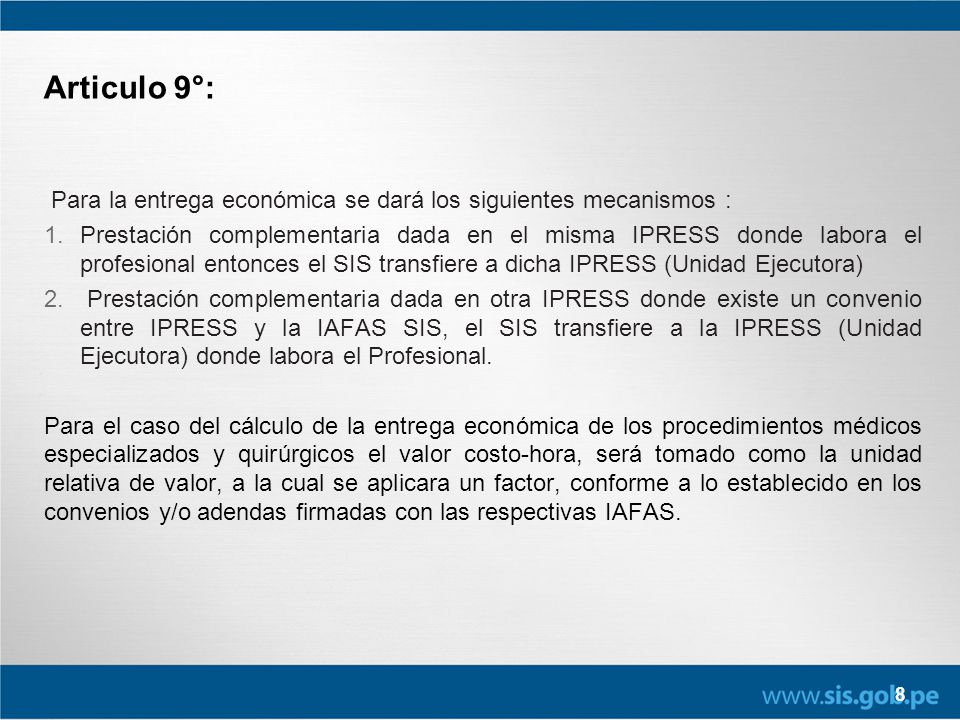 EJM DE MECANISMO DE PAGOS A PROFESIONALES POR SERVICIOS COMPLEMENTARIOS