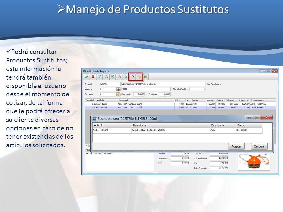 Manejo de Productos Sustitutos