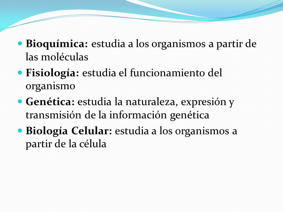 Bioquímica: estudia a los organismos a partir de las moléculas