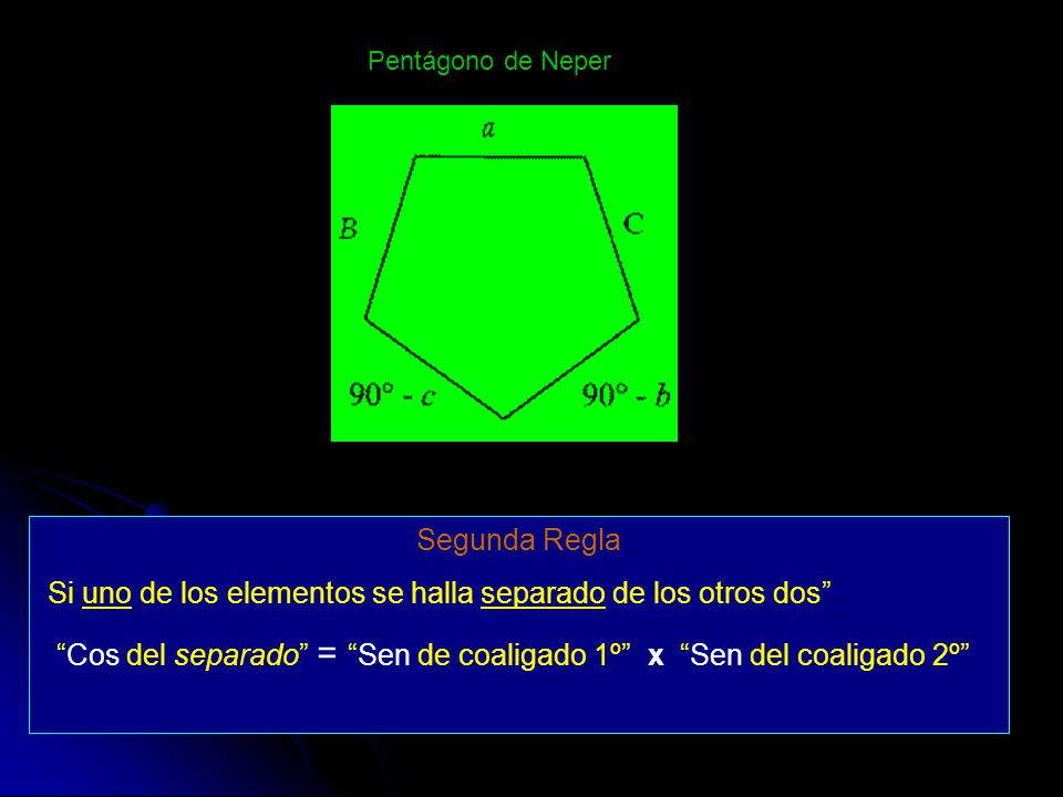 Si uno de los elementos se halla separado de los otros dos