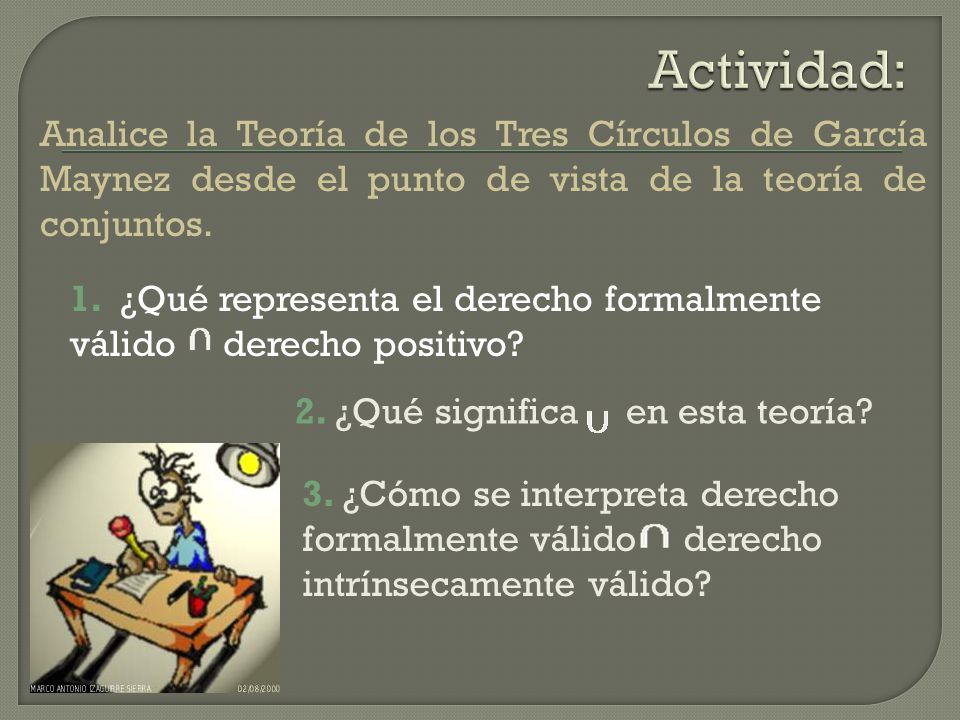 Actividad: Analice la Teoría de los Tres Círculos de García Maynez desde el punto de vista de la teoría de conjuntos.