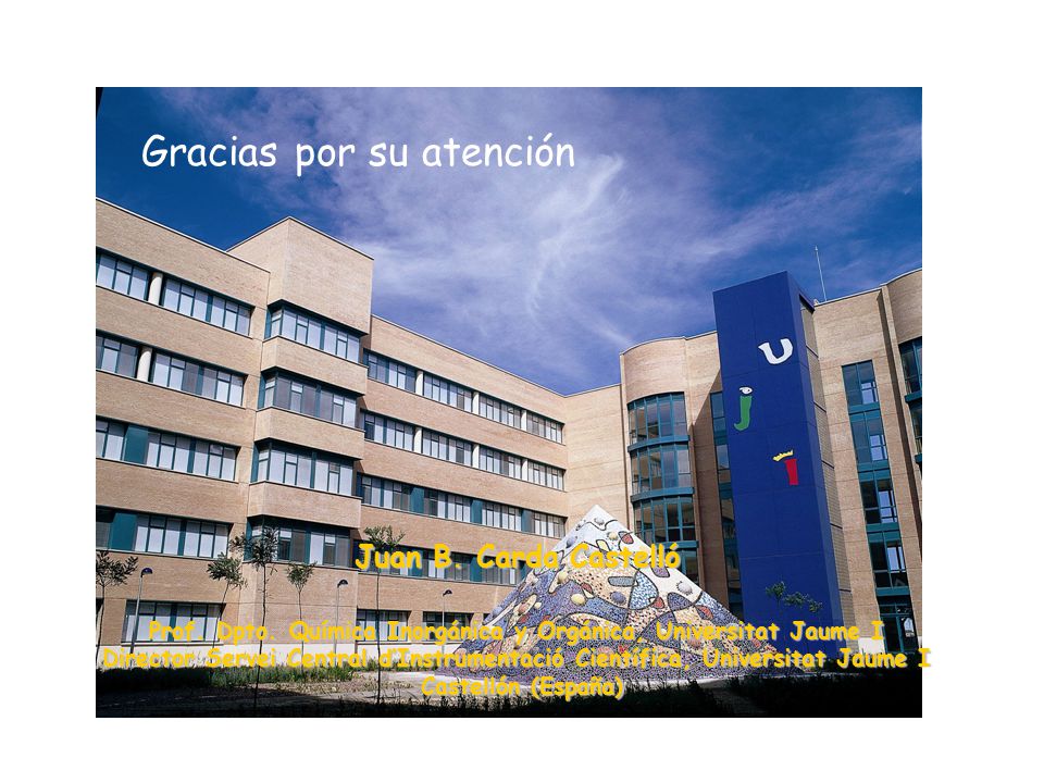 Prof. Dpto. Química Inorgánica y Orgánica, Universitat Jaume I