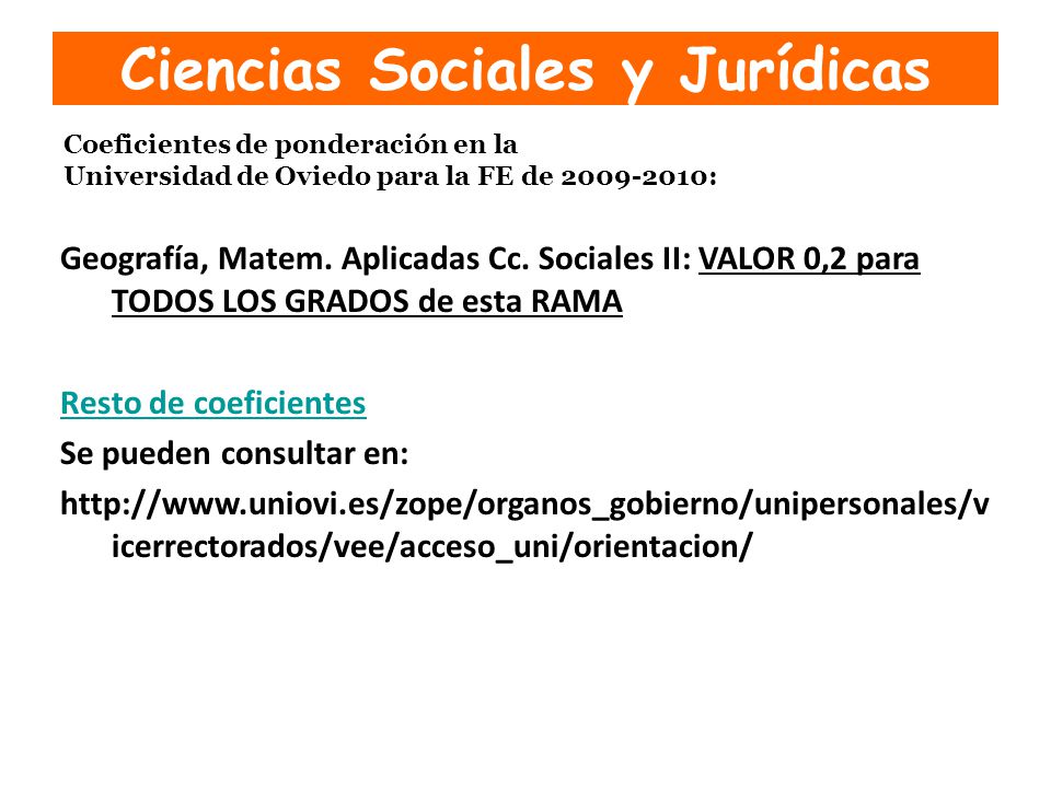 Ciencias Sociales y Jurídicas