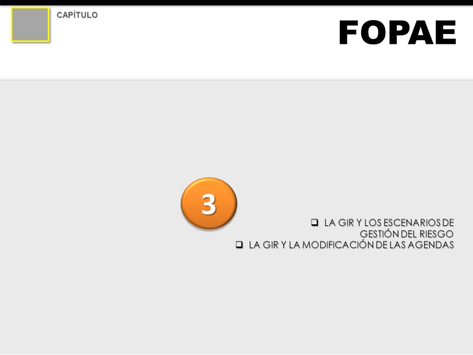 FOPAE 3 LA GIR Y LOS ESCENARIOS DE GESTIÓN DEL RIESGO