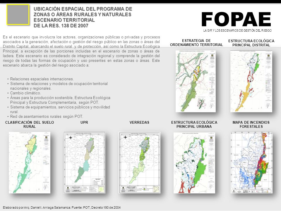 UBICACIÓN ESPACIAL DEL PROGRAMA DE ZONAS O ÁREAS RURALES Y NATURALES