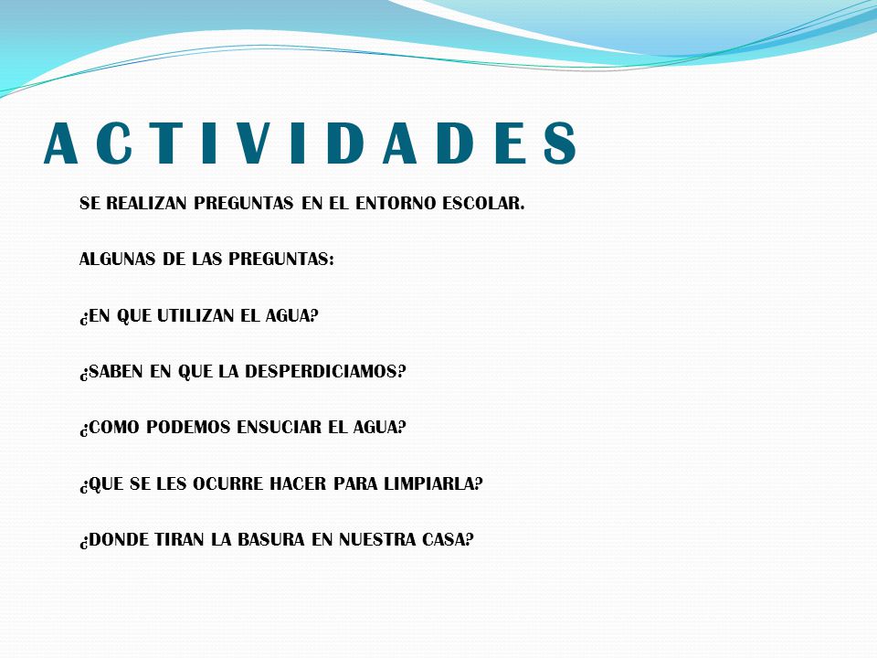 A C T I V I D A D E S