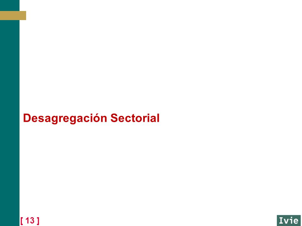 Desagregación Sectorial