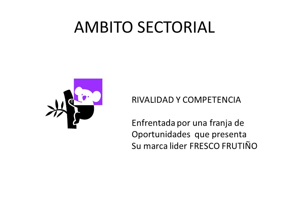 AMBITO SECTORIAL RIVALIDAD Y COMPETENCIA Enfrentada por una franja de