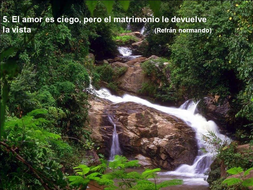 5. El amor es ciego, pero el matrimonio le devuelve