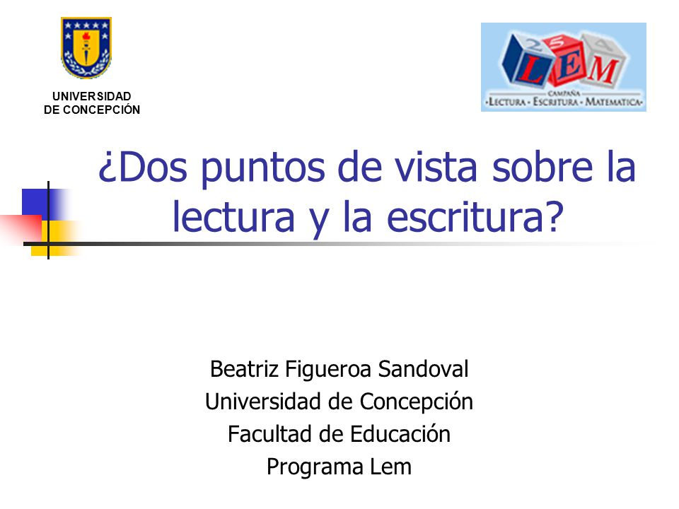 ¿Dos puntos de vista sobre la lectura y la escritura