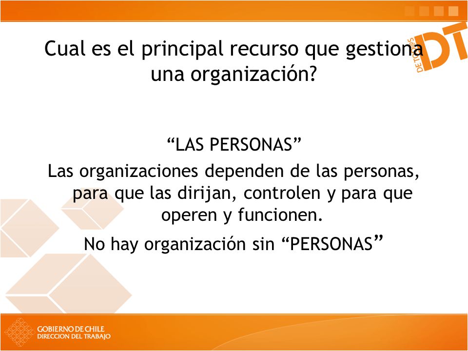 Cual es el principal recurso que gestiona una organización