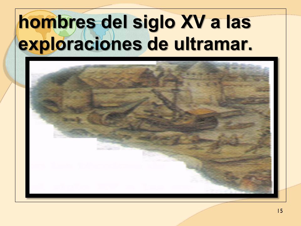 hombres del siglo XV a las exploraciones de ultramar.