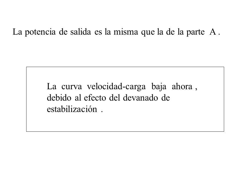 La potencia de salida es la misma que la de la parte A .