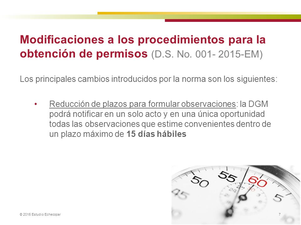 Modificaciones a los procedimientos para la obtención de permisos (D.S. No EM)