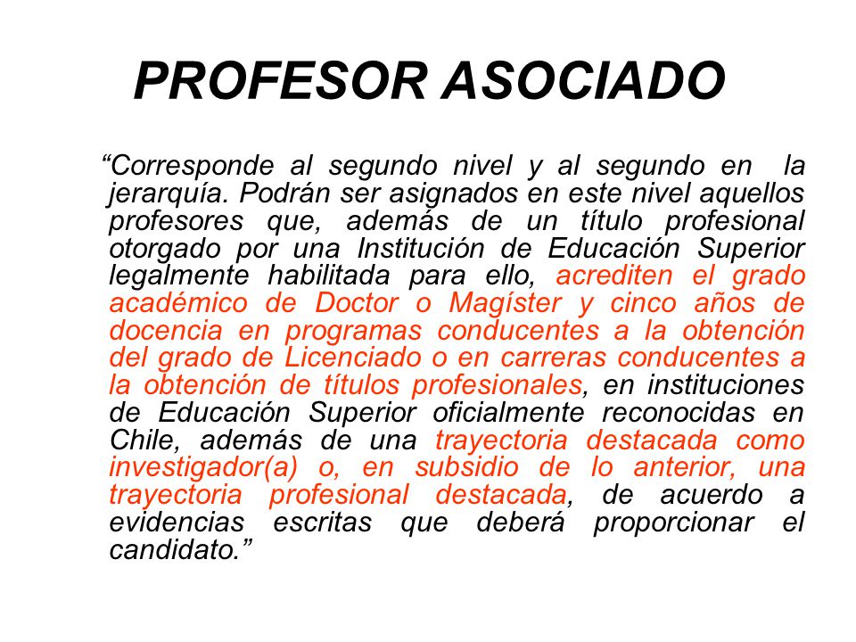 PROFESOR ASOCIADO