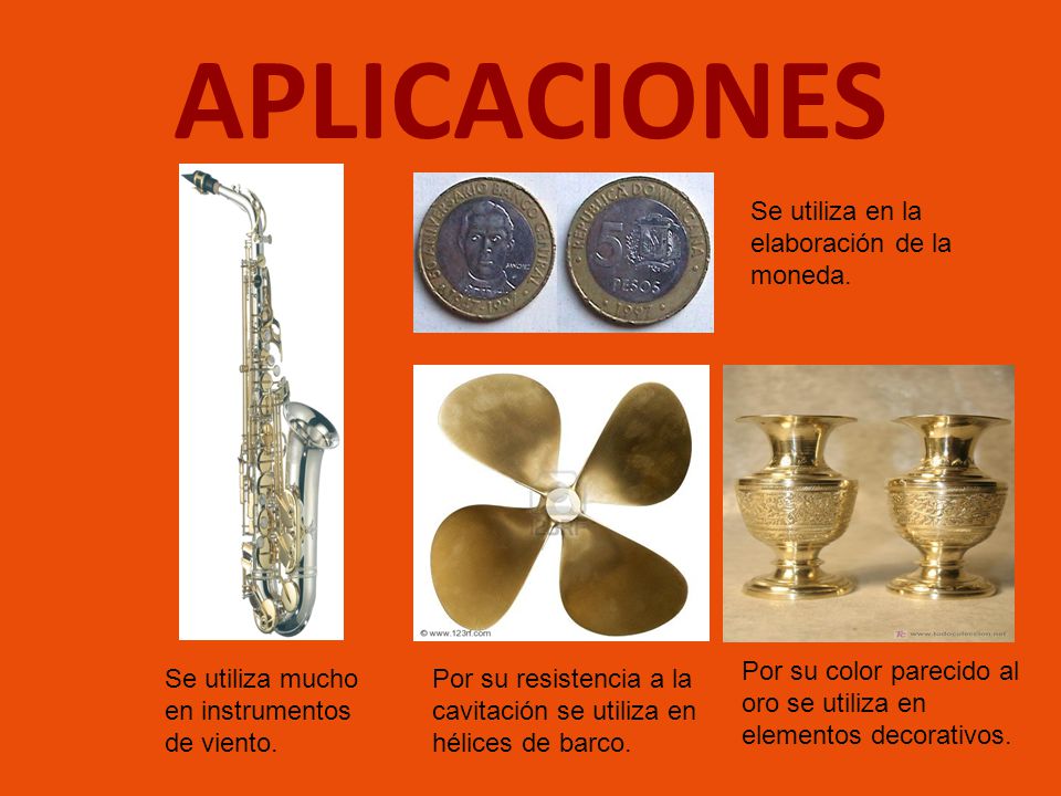 APLICACIONES Se utiliza en la elaboración de la moneda.