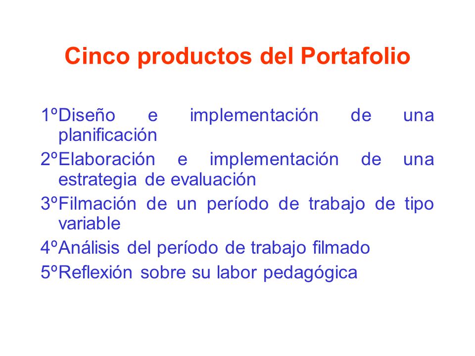 Cinco productos del Portafolio